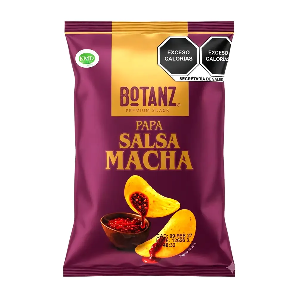 1pz bolsa botanz papa sabor salsa macha, 40g / 931608