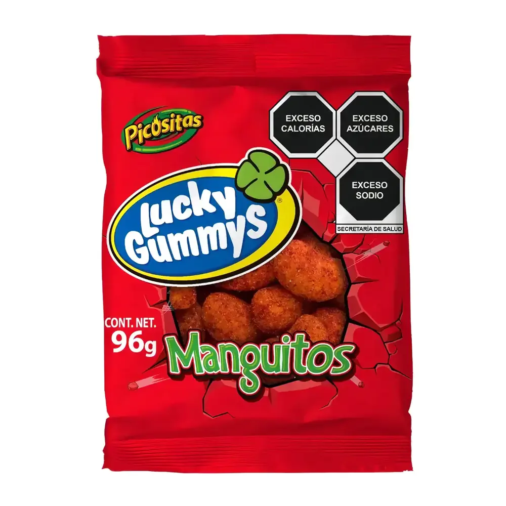 Bolsa con manguitos enchilados lucky gummy, 96gr / 121217