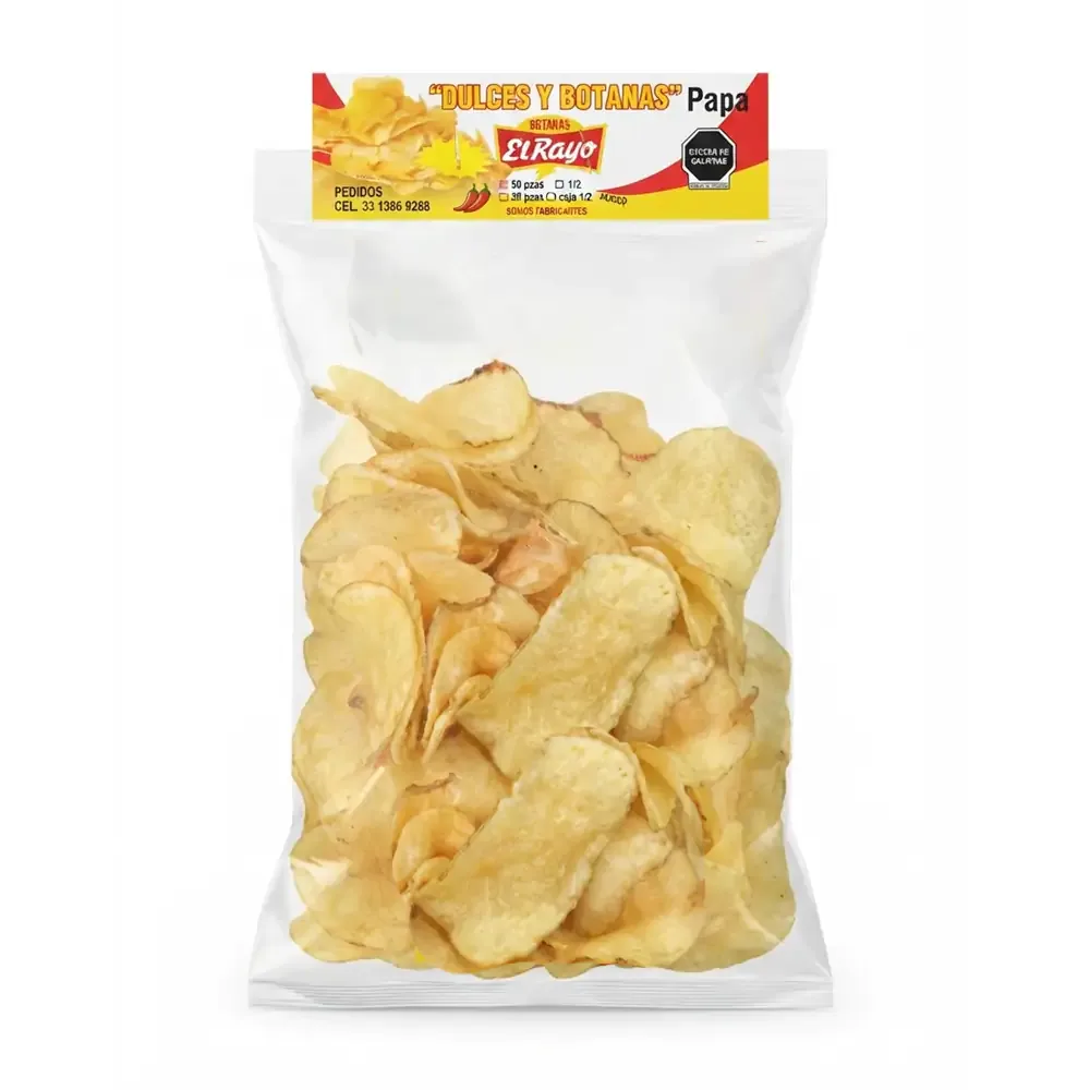 Bolsa de botana el rayo con papas doradas de 30g