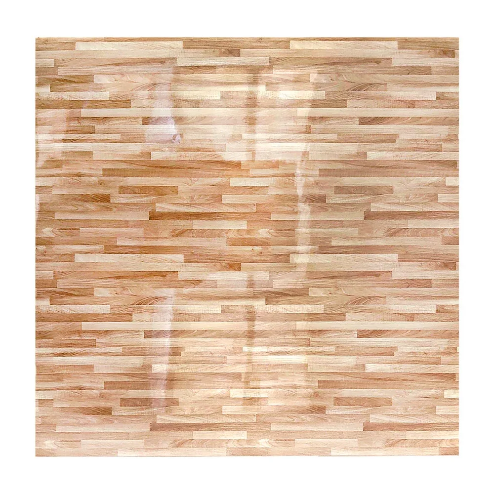 Paquete de 10 laminas decorativas con estampado de madera en lineas, 60x60cm