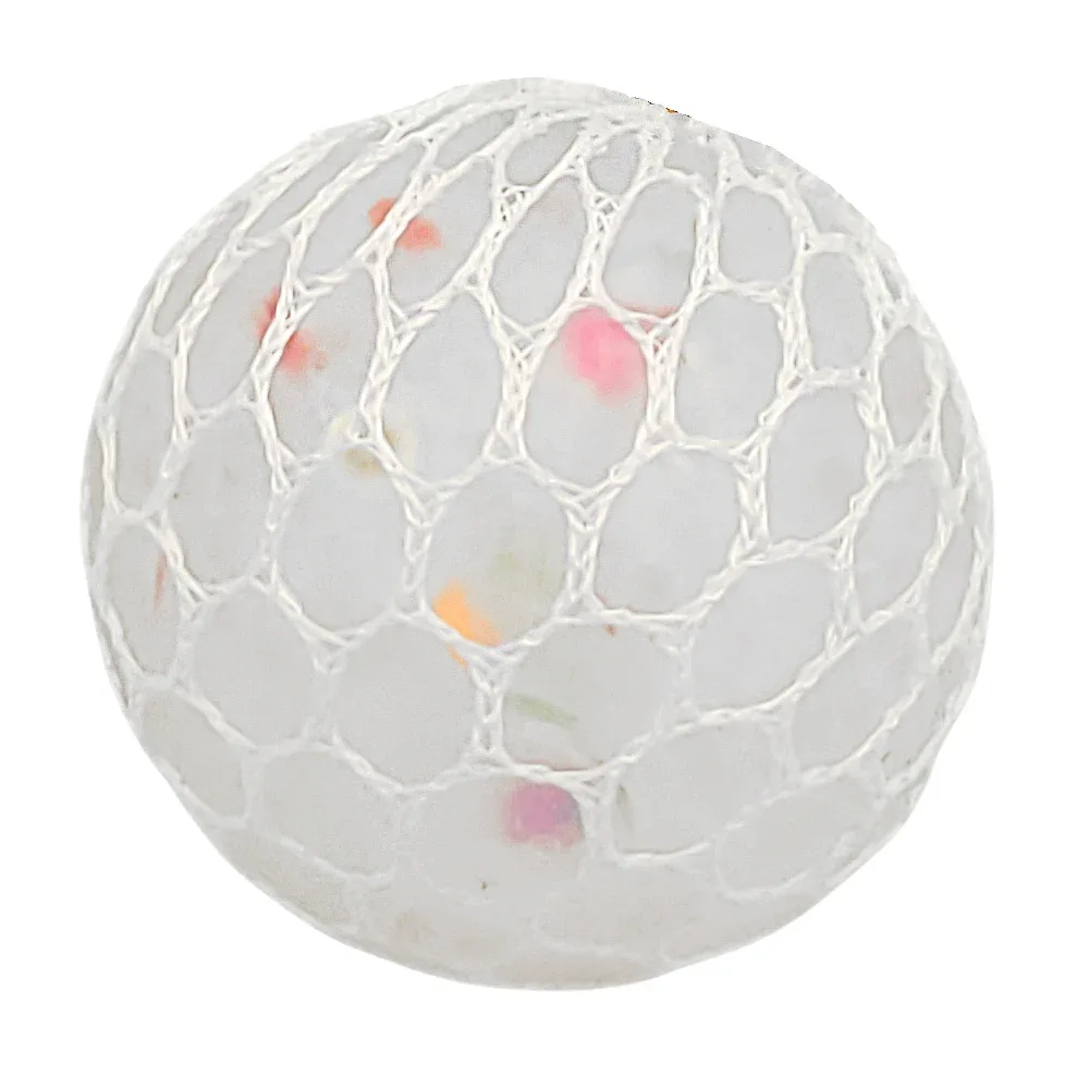Squeeze antiestrés de 6cm con bolitas de hidrogel y malla de tela  / c2622