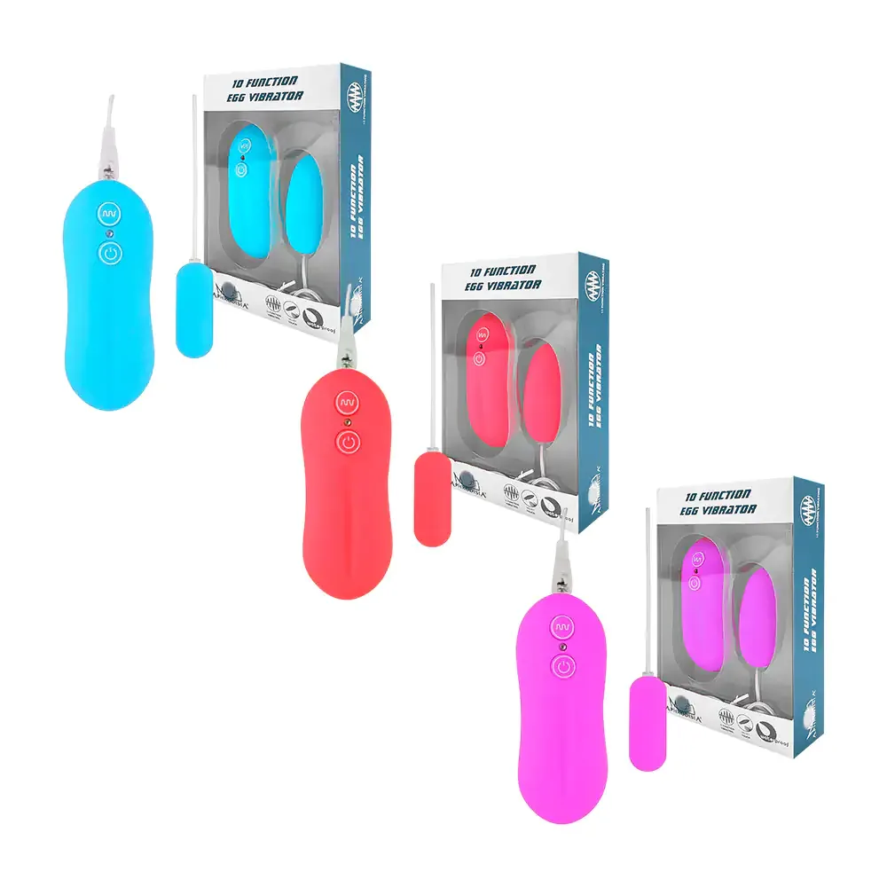 Huevo estimulador unisex con 10 velocidades + control de velocidad, variedad