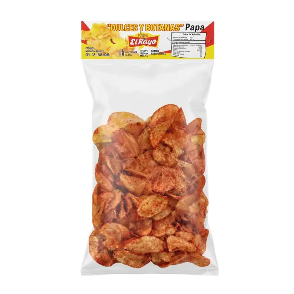1pz bolsa botana papas adobadas el rayo 30g / botana-ado