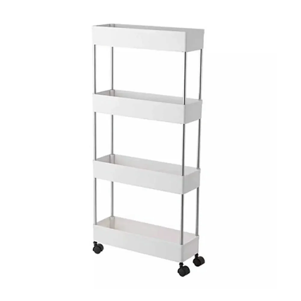 Carrito móvil de almacenamiento multifuncional con 4 niveles, 41x23x34cm / ao-29