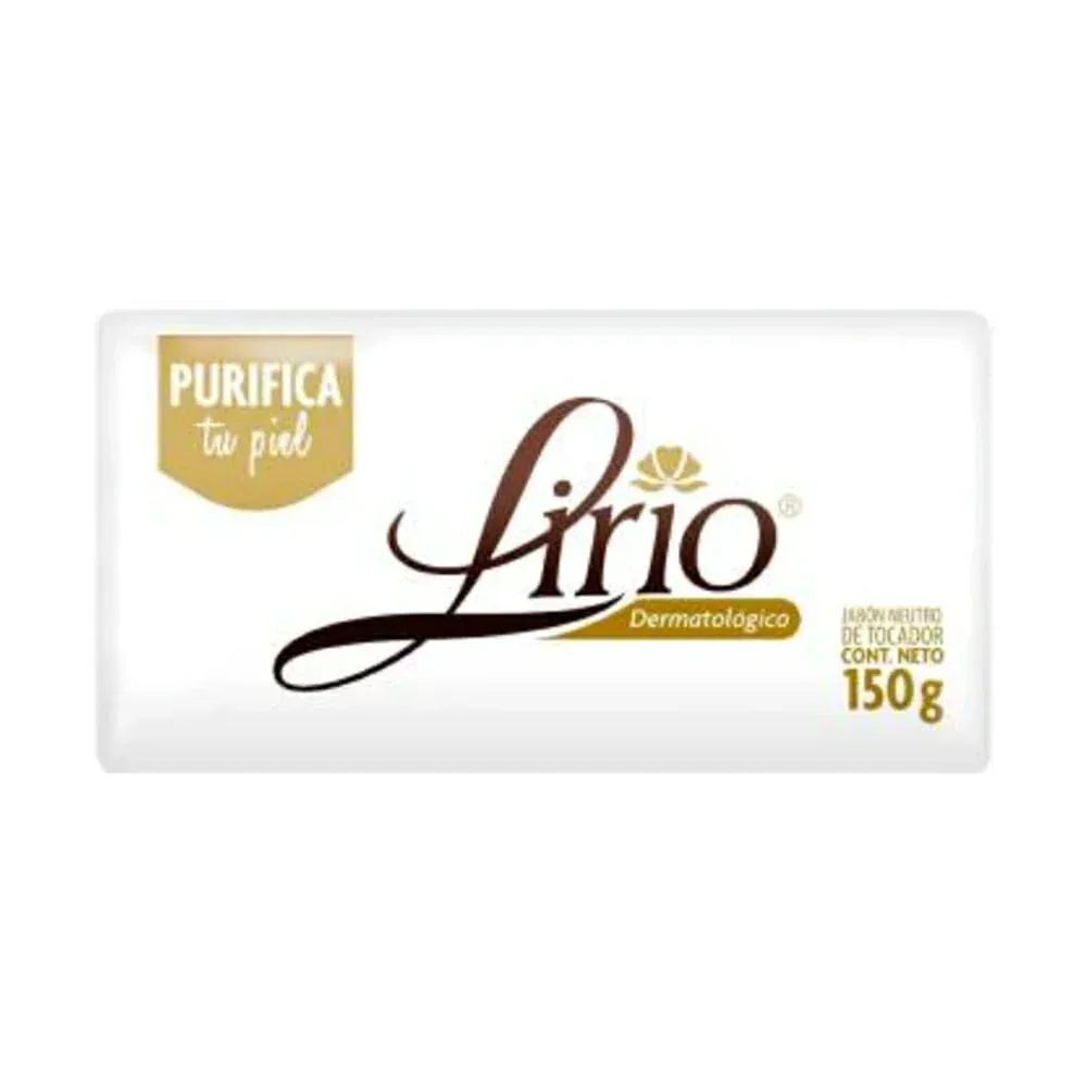 Barra de jabón lirio dermatológico, 150g / 9084m / 007107