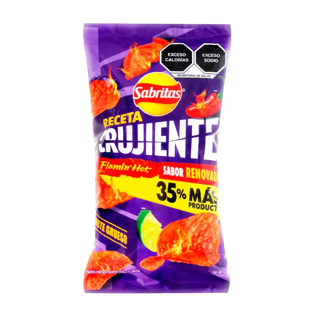 1pz Bolsa de sabritas receta crujiente flamin hot, 57g / 045938
