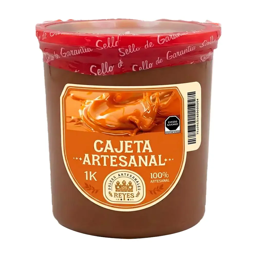Bote de 1 kilo, cajeta natural artesanal los reyes / cajeta1000