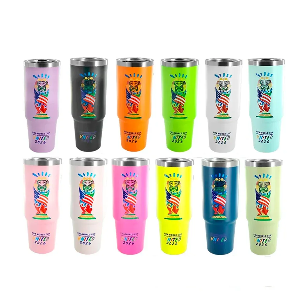 Vaso termo de acero inoxidable 30oz con estampado, variedad de diseños