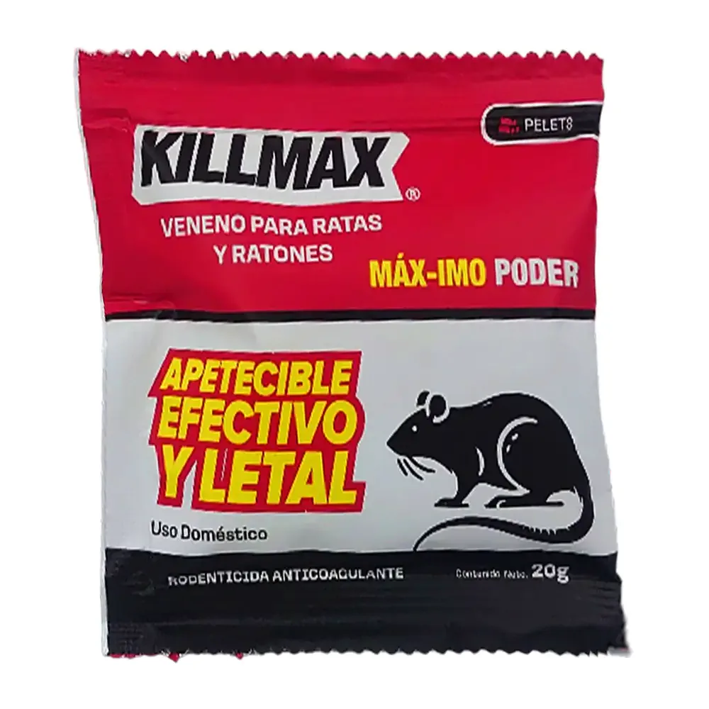 1pza sobre killmax veneno para ratas y ratones 20g / k-207