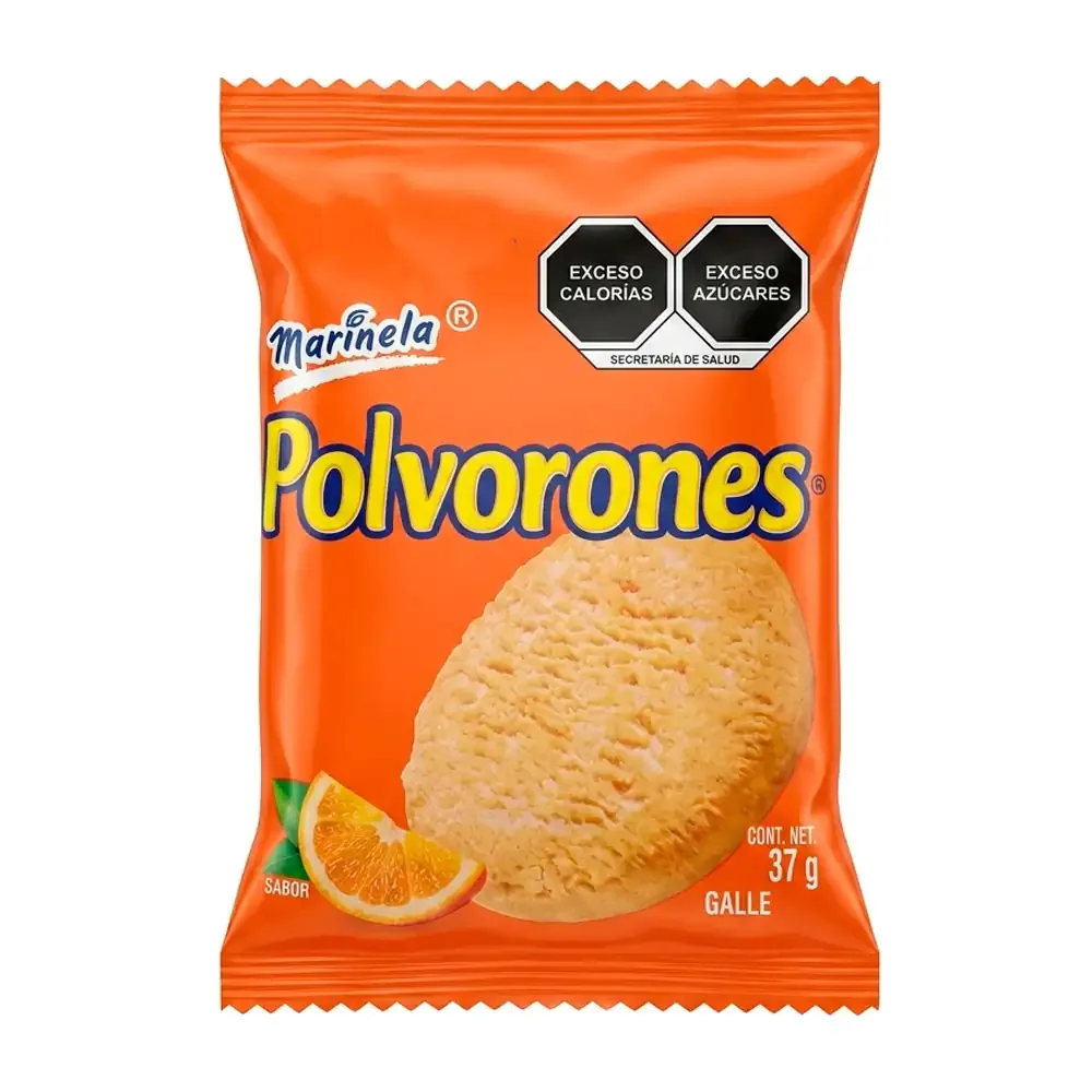 Mini polvorones de naranja marinela 37g / polvorones.n