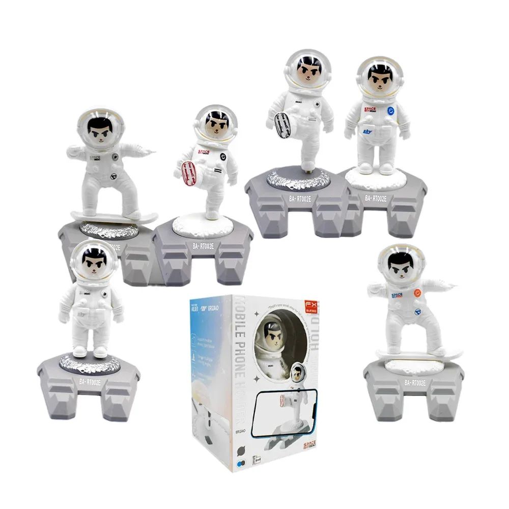 Soporte de plástico para teléfono celular con diseño de astronauta en patineta, variedad de diseños / rt002e