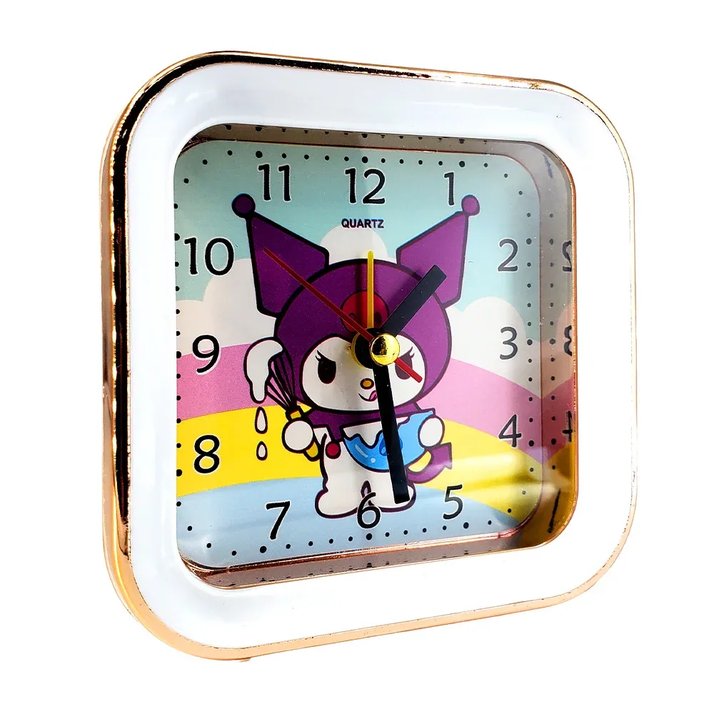Reloj despertador cuadrado con estampado de los personajes de hello kitty sanrio, 10x10cm, variedad de modelos / 24-nz-007