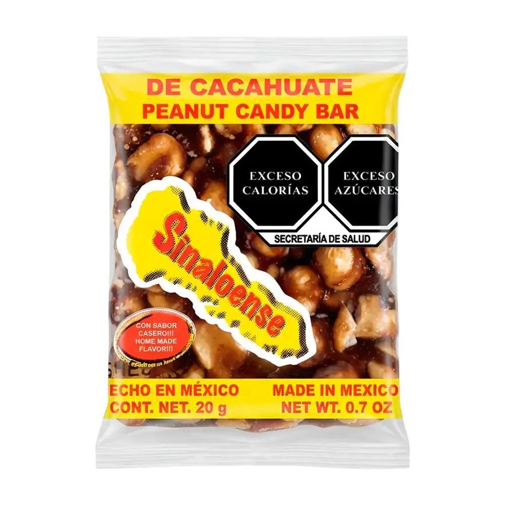1pz Pequeña palanqueta sinaloense, pepitoria de cacahuate, 20g