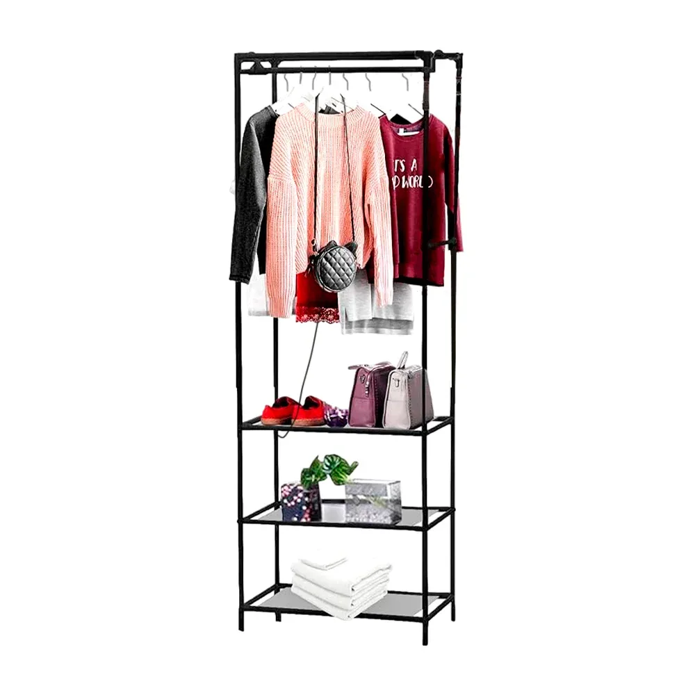 Closet armario organizador multifuncional con 3 niveles y perchero / 13344