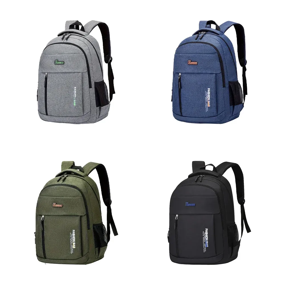 Mochila grande lisa con 4 compartimentos, variedad de colores / fashion / 6286