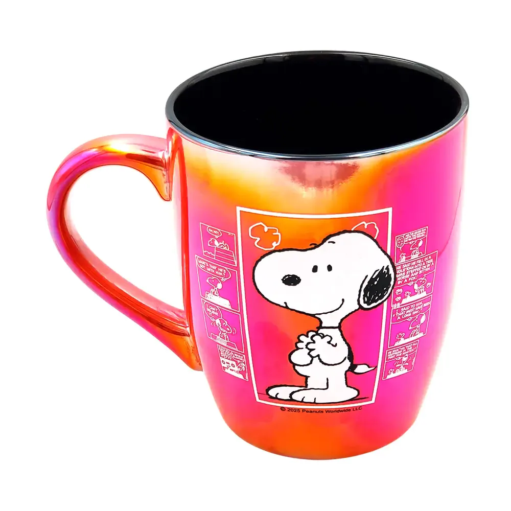 Taza tipo tarro con efecto tornasol, estampado de perrito, 750ml / 2415-5318