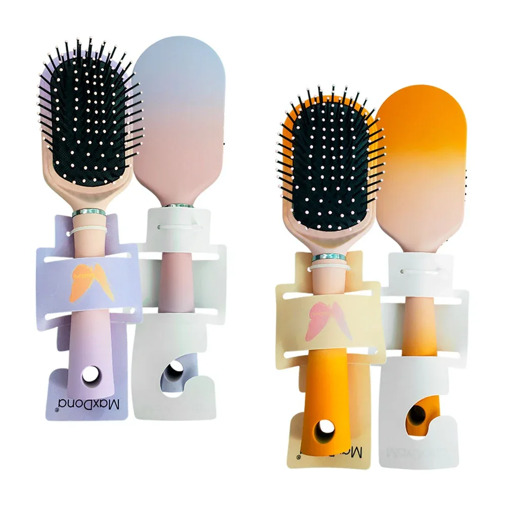 Cepillo ovalado bicolor maxdona para el cabello, variedad de colores / a609