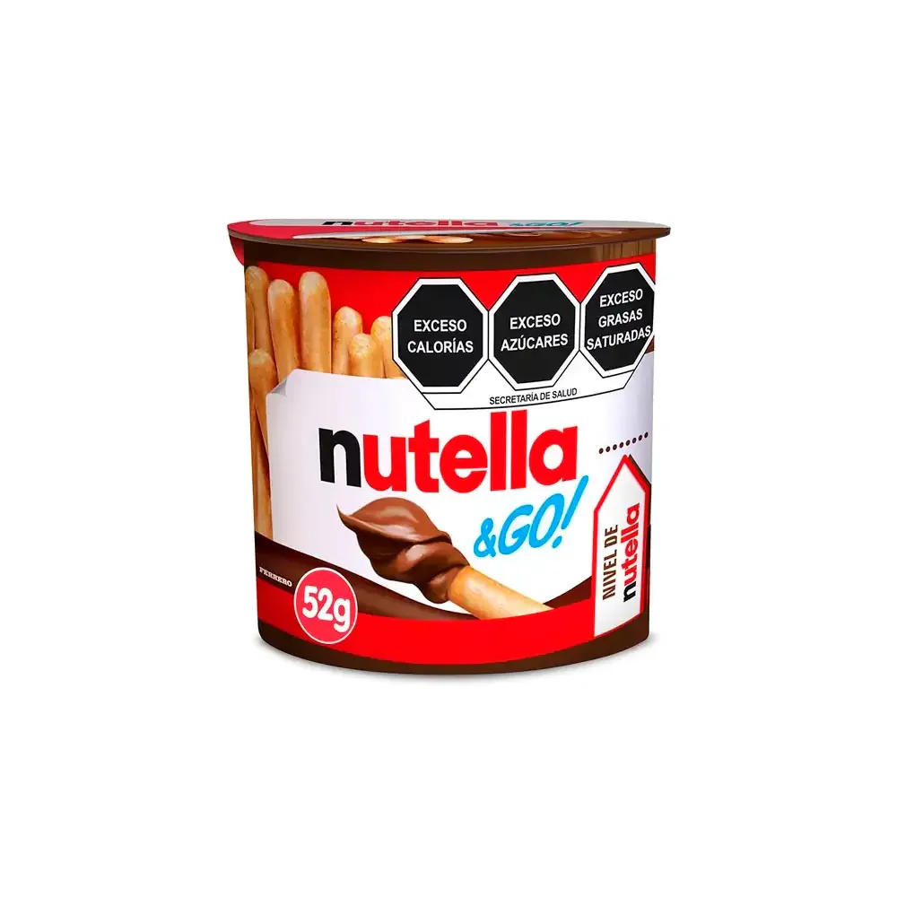 Nutella & go con crema de avellanas + palitos de pan, 52g / nutella.go