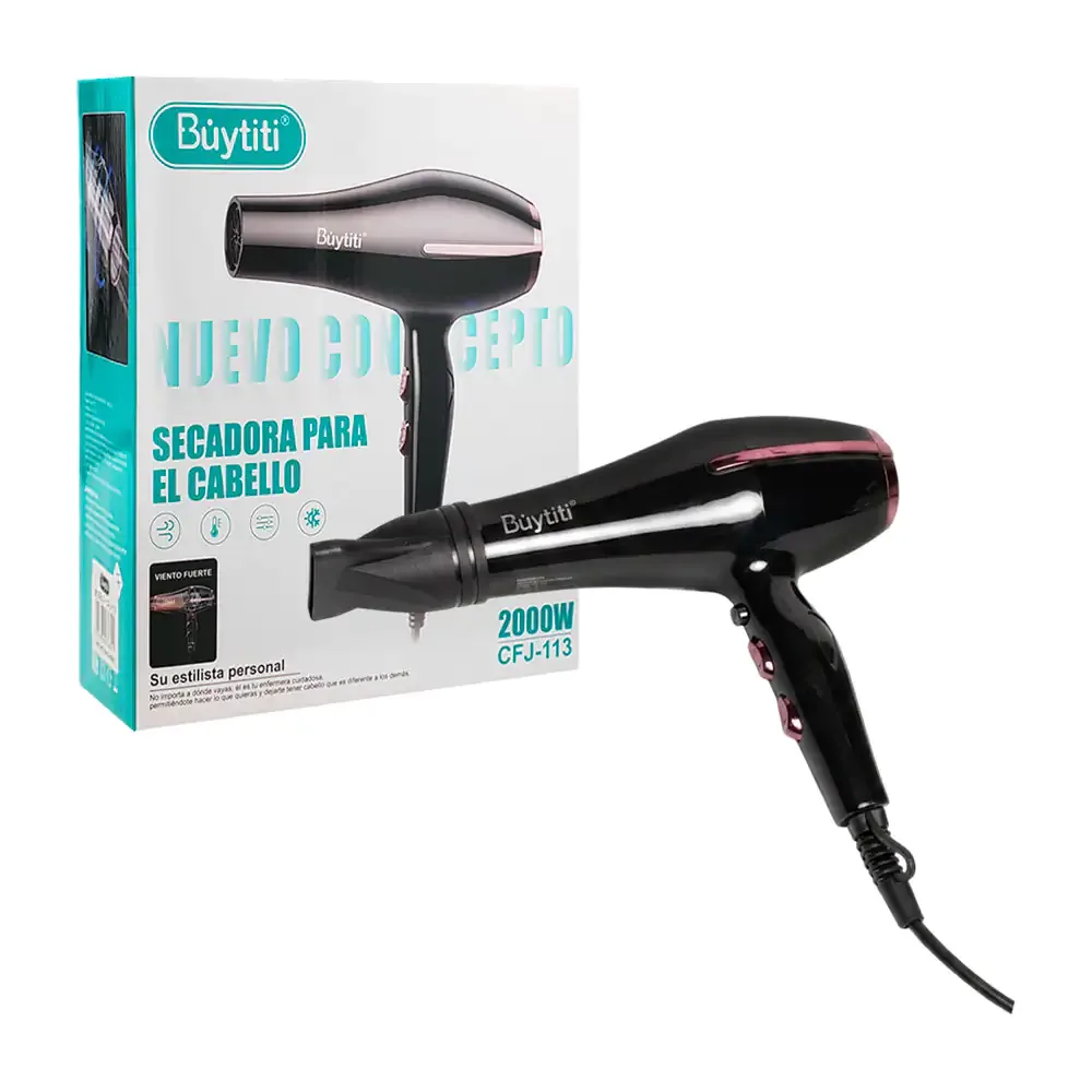Secadora para cabello de alta potencia, temperatura constante, 2000w + accesorio