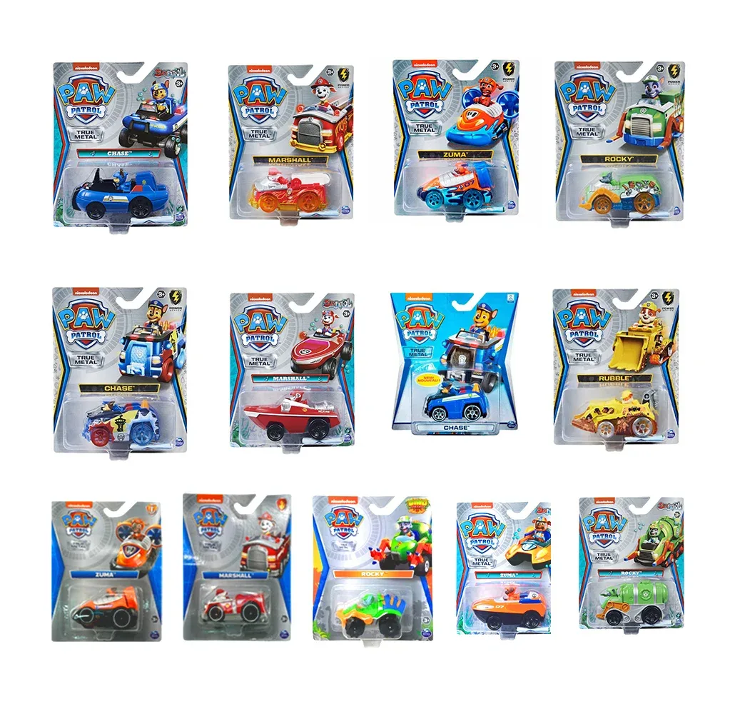 1pza Carro metálico coleccionable con personajes de paw patrol, variedad de diseños / 269305
