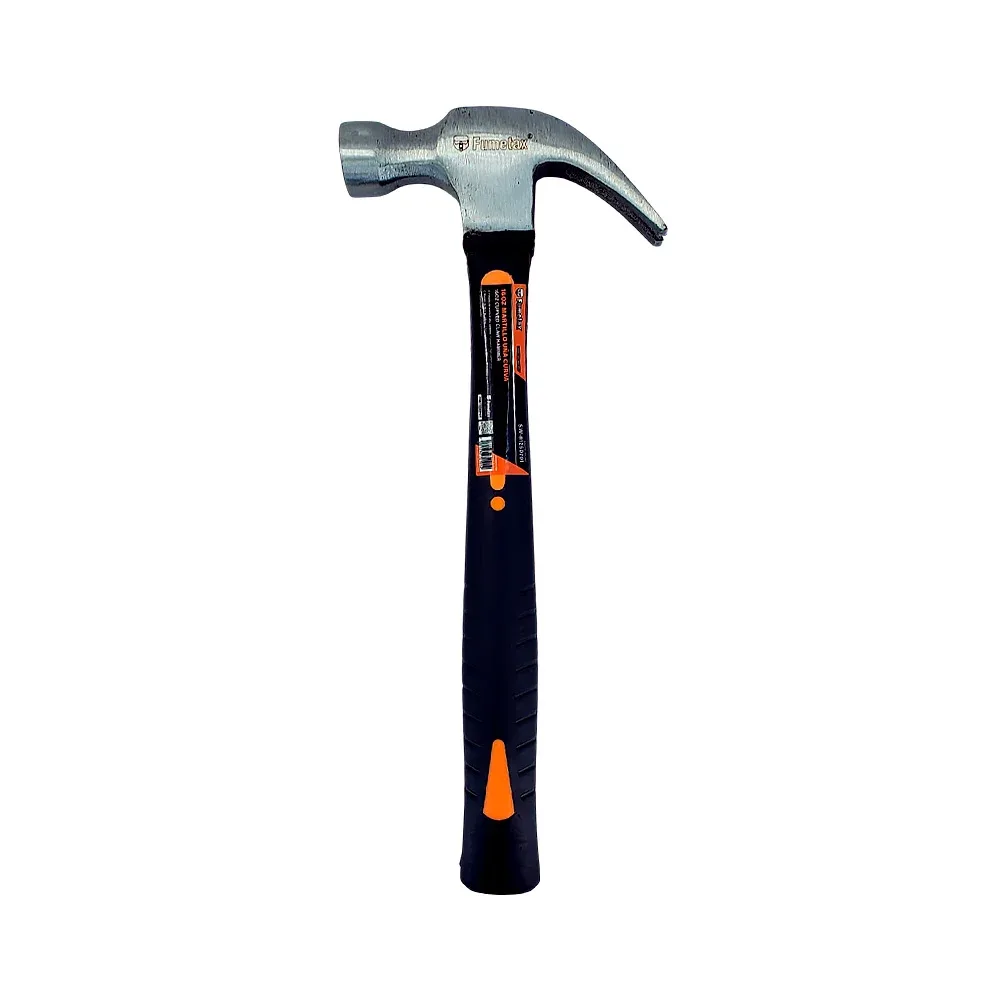 Martillo fumetax de acero 16oz con uña curva y mango de hule, 33cm / sw-81250701