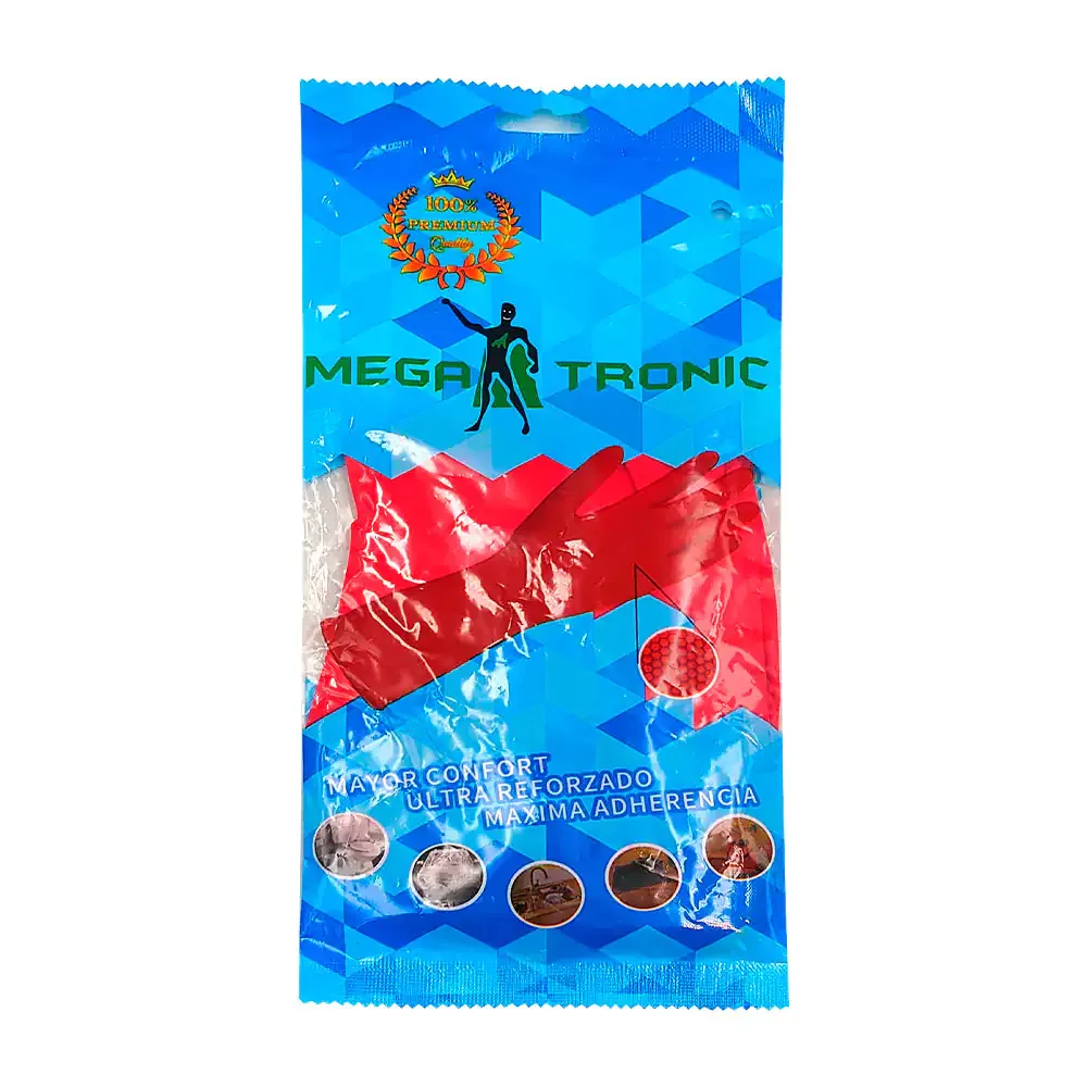 Par de guantes rojos megatronic para protección simple, variedad