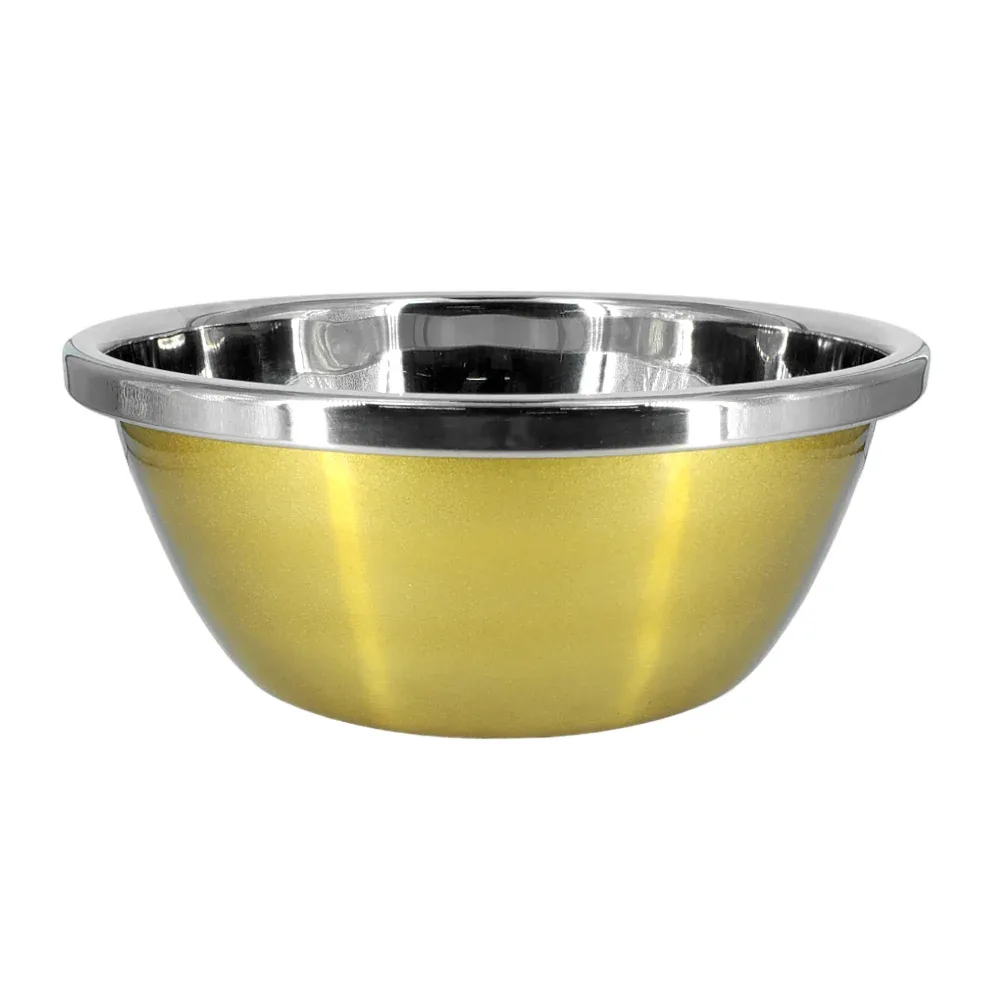 1pza Tazón bowl de acero inoxidable de 24x10cm, variedad de colores / 13035
