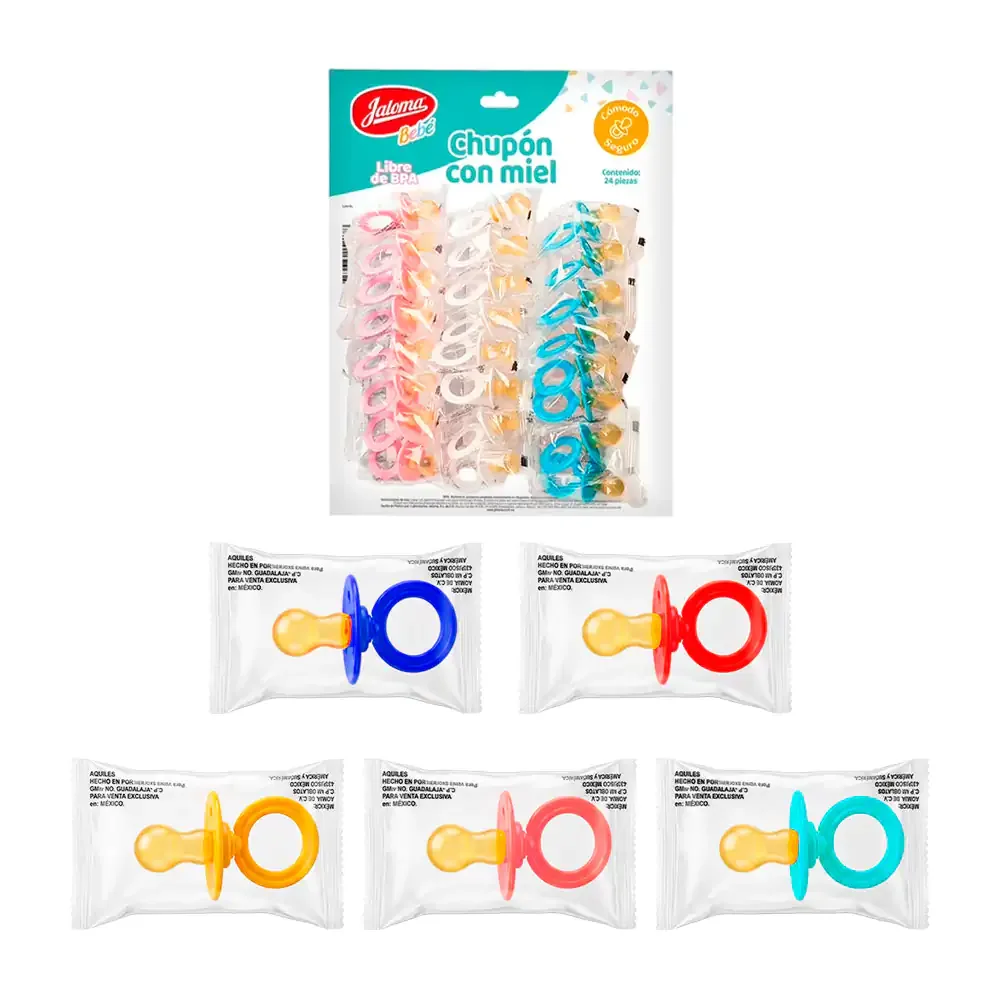 1pz chupón con miel, diseño ergonómico para bebés, variedad de colores / 152078