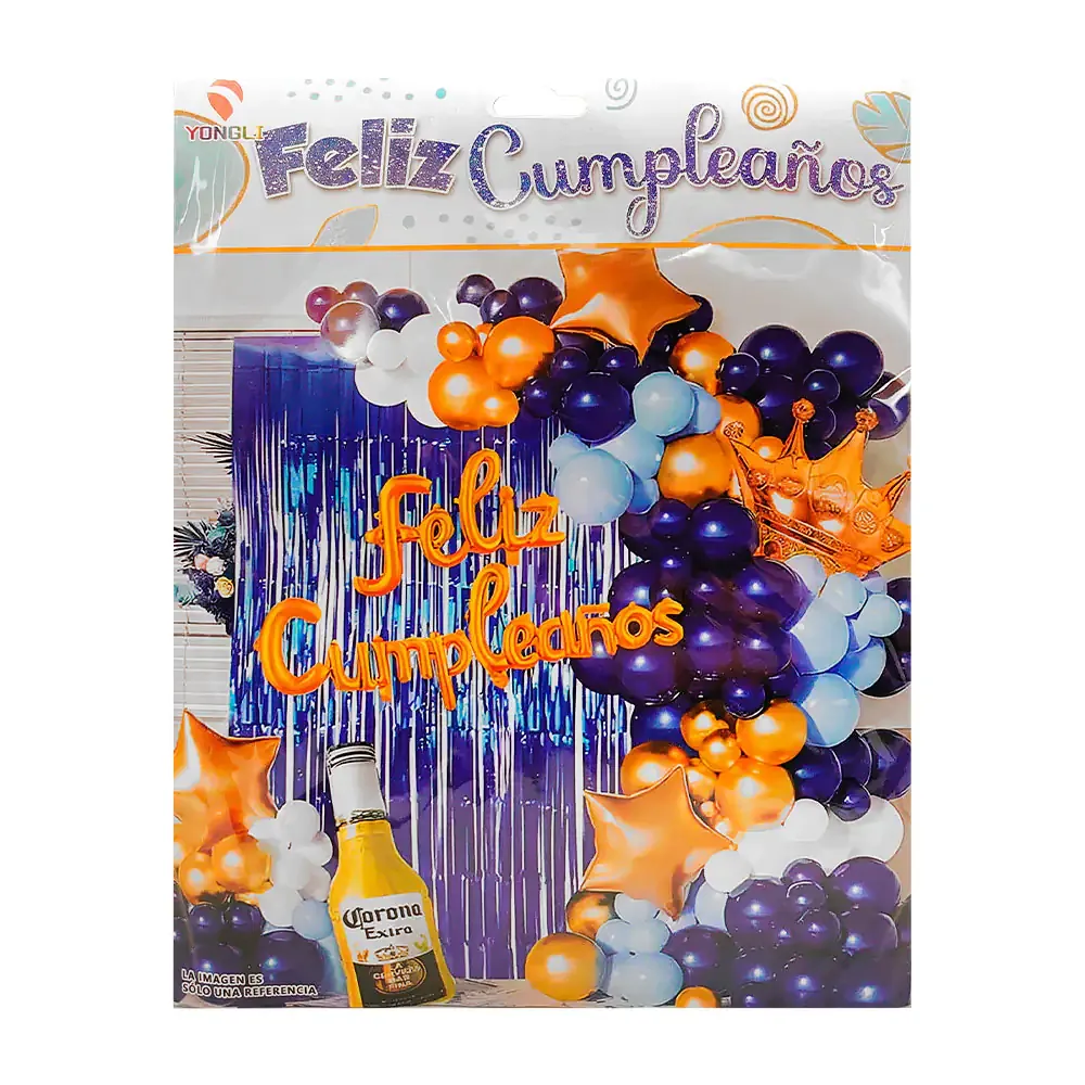 Kit decorativo de 52pcs para fiesta de cumpleaños con globos de corona, variedad