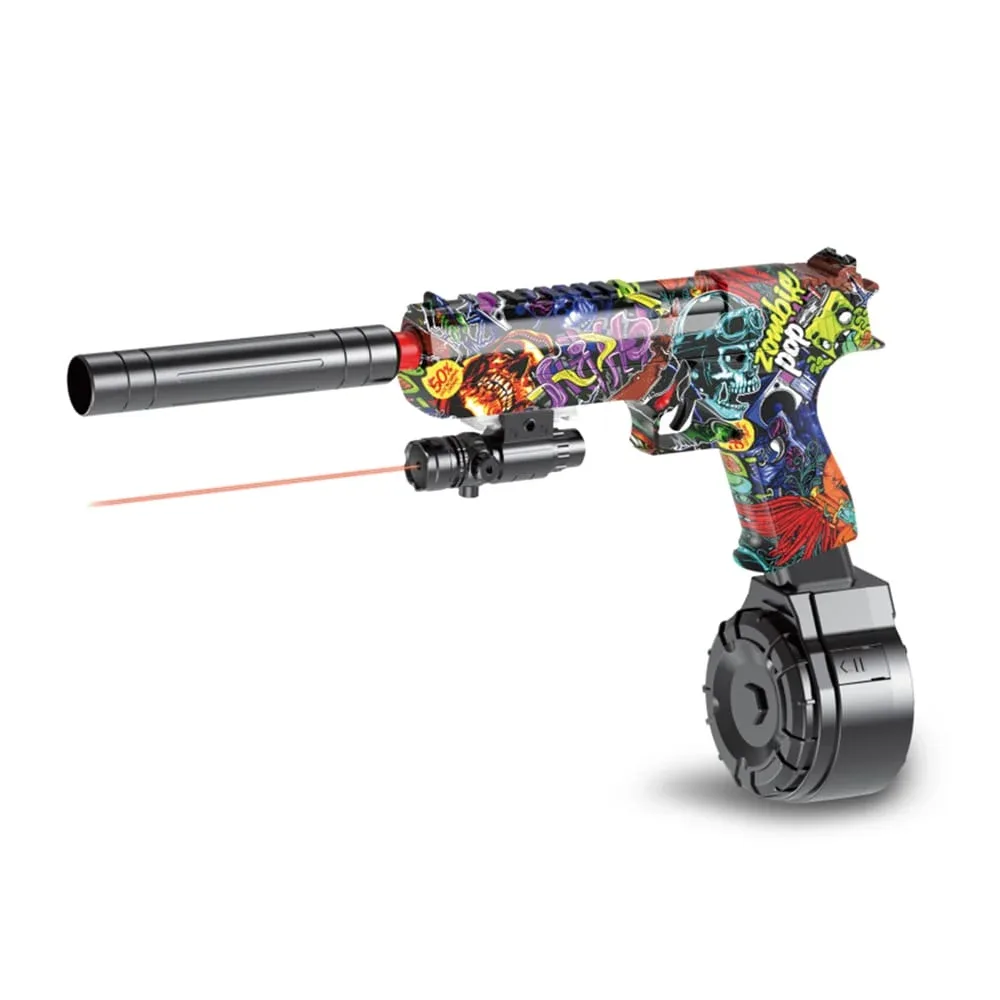 Pistola de hidrogel desert eagle con balas de hidrogel 7-8mm manual y eléctrica con diseño de graffiti calaveras / 557-4