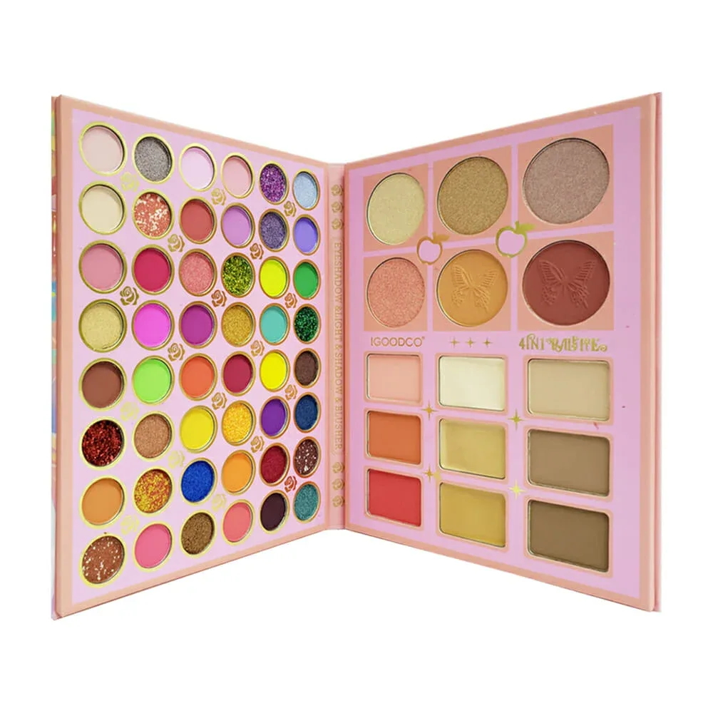 Paleta de maquillaje con 63 sombras para los ojos, variedad de tonos / ig2960