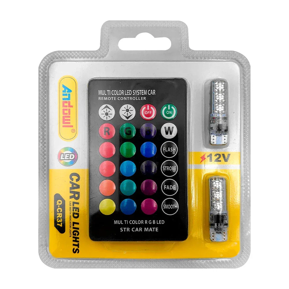 Luces led para el carro + control / q-cr37