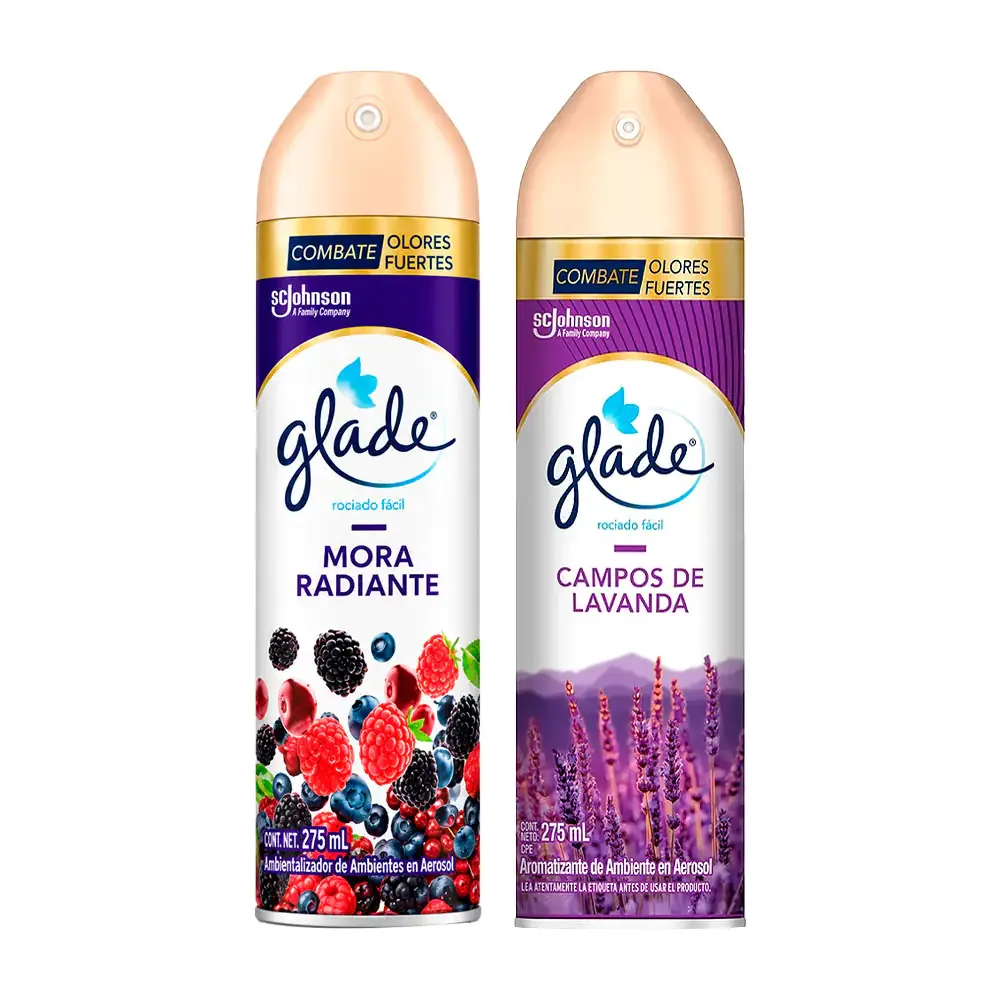Aromatizante ambiental en aerosol glade 275ml, variedad de aromas / 930868