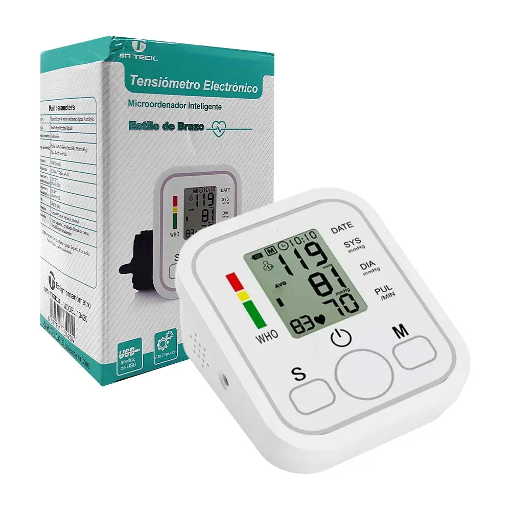 Baumanómetro / medidor de presión arterial automático / tensiómetro electrónico / on teck / 13420