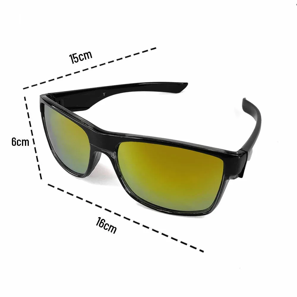 Lentes de sol efecto espejo color amarillo / 3024-4f