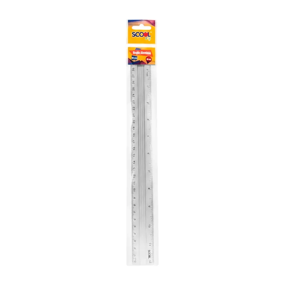 Regla scool de aluminio de 30cm / 2406