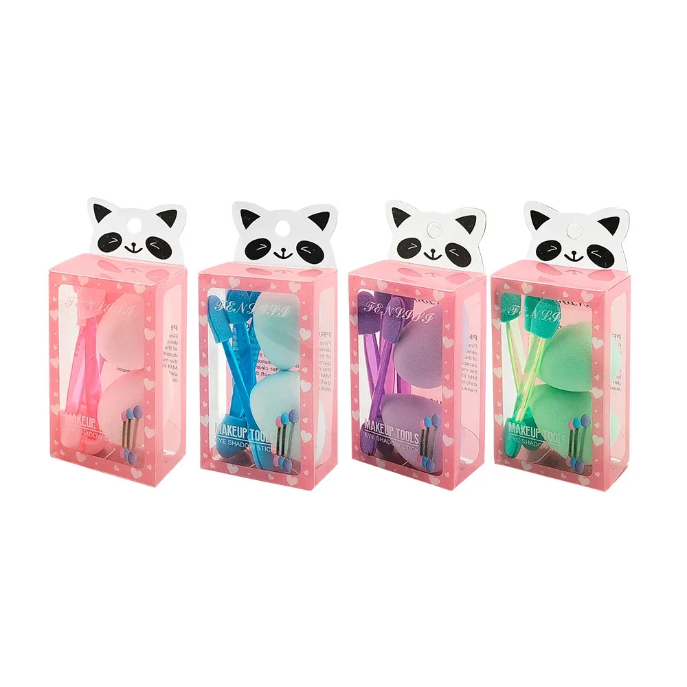 Paquete con 2 mini esponjas y 3 brochas aplicadoras de maquillaje / 2533