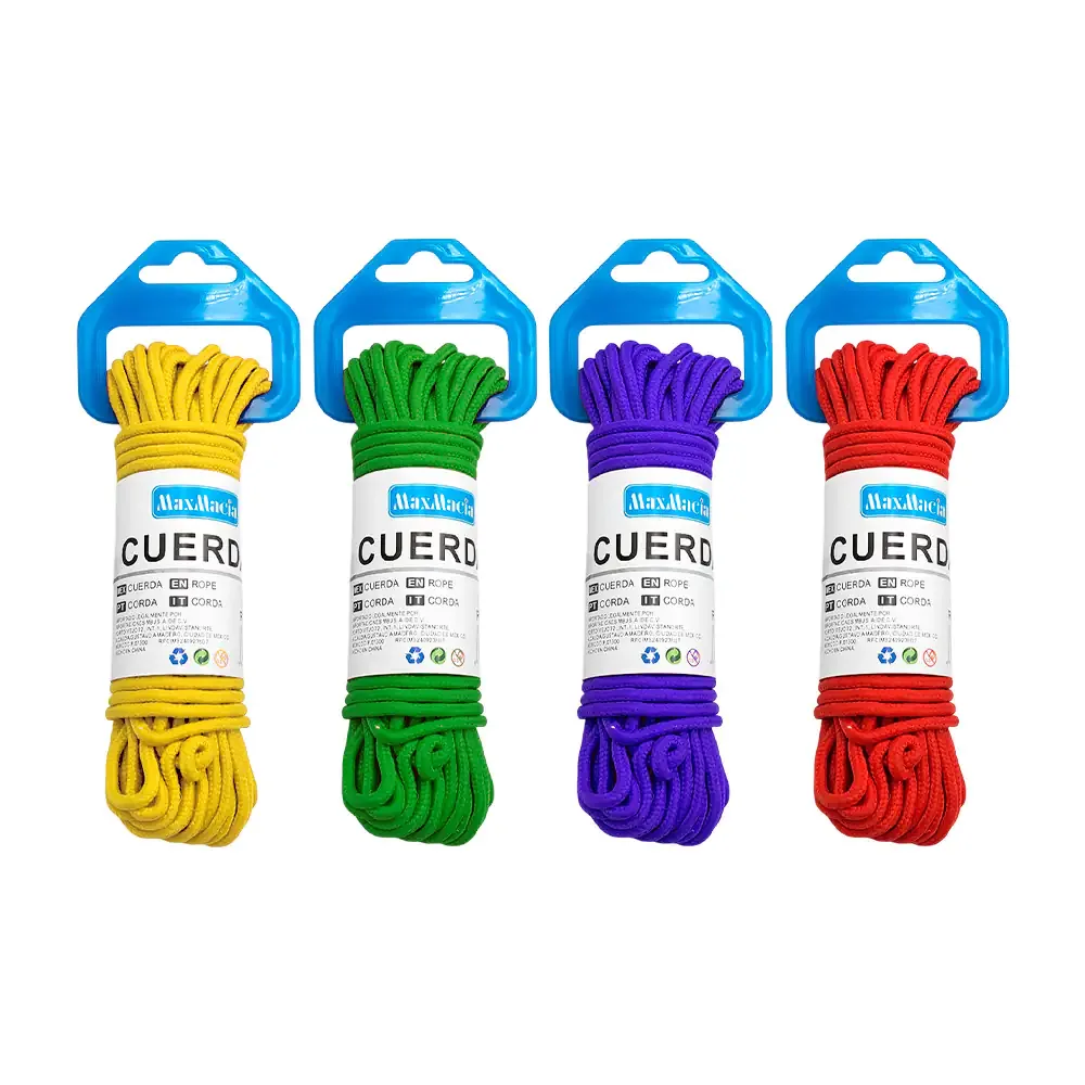 Cuerda tipo lazo maxmacia para colgar ropa, 0.4cmx10m, variedad / 13528