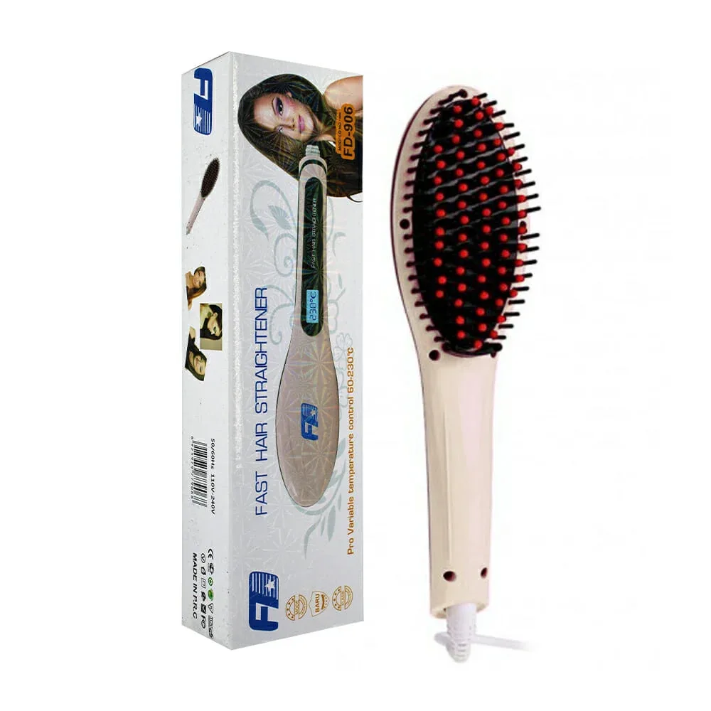 Cepillo alisador profesional para cabello, 110-240v, 50-60hz fd-906