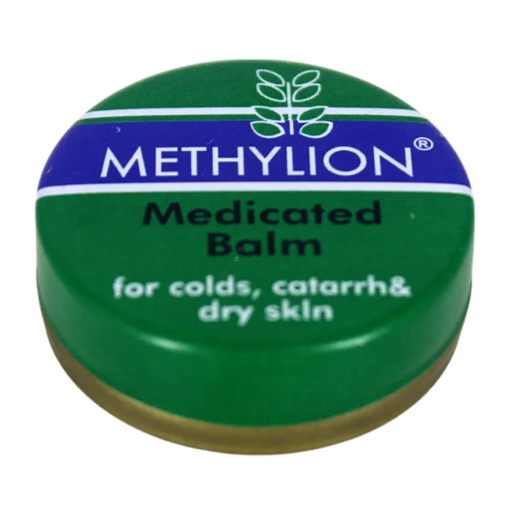 1pza Mini bálsamo medicado methylion para resfriados, catarros y piel seca, 4g / medicated balm / a23-a3