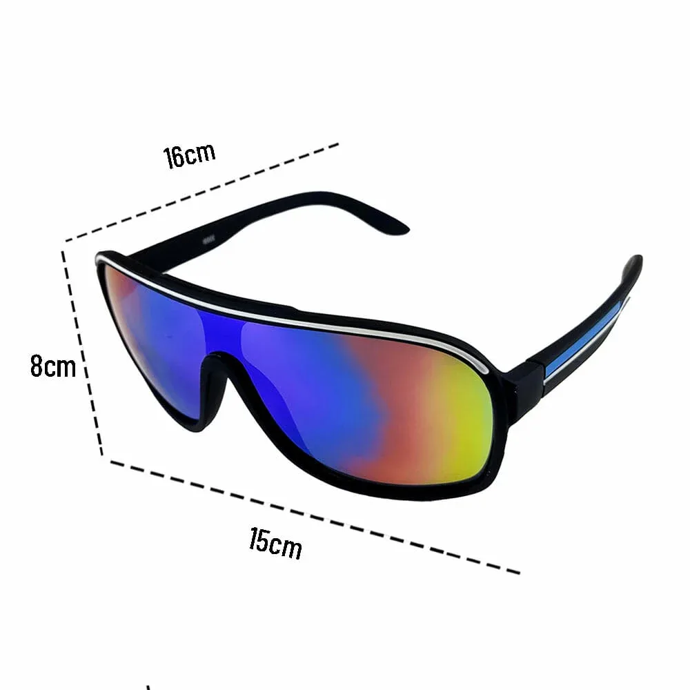 1pza Lentes de sol con mica color tornasol para caballero 3309