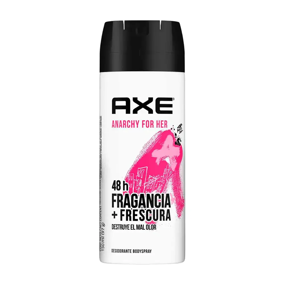 1pz Desodorante axe en aerosol, aroma anarchy for her, 150ml