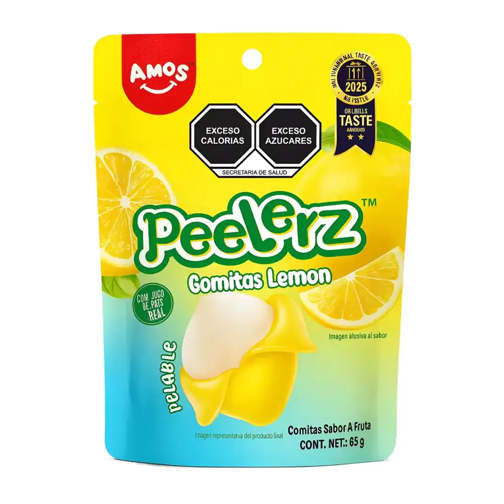 Bolsa con gomitas peelers pelable sabor limón, 65g / 085353