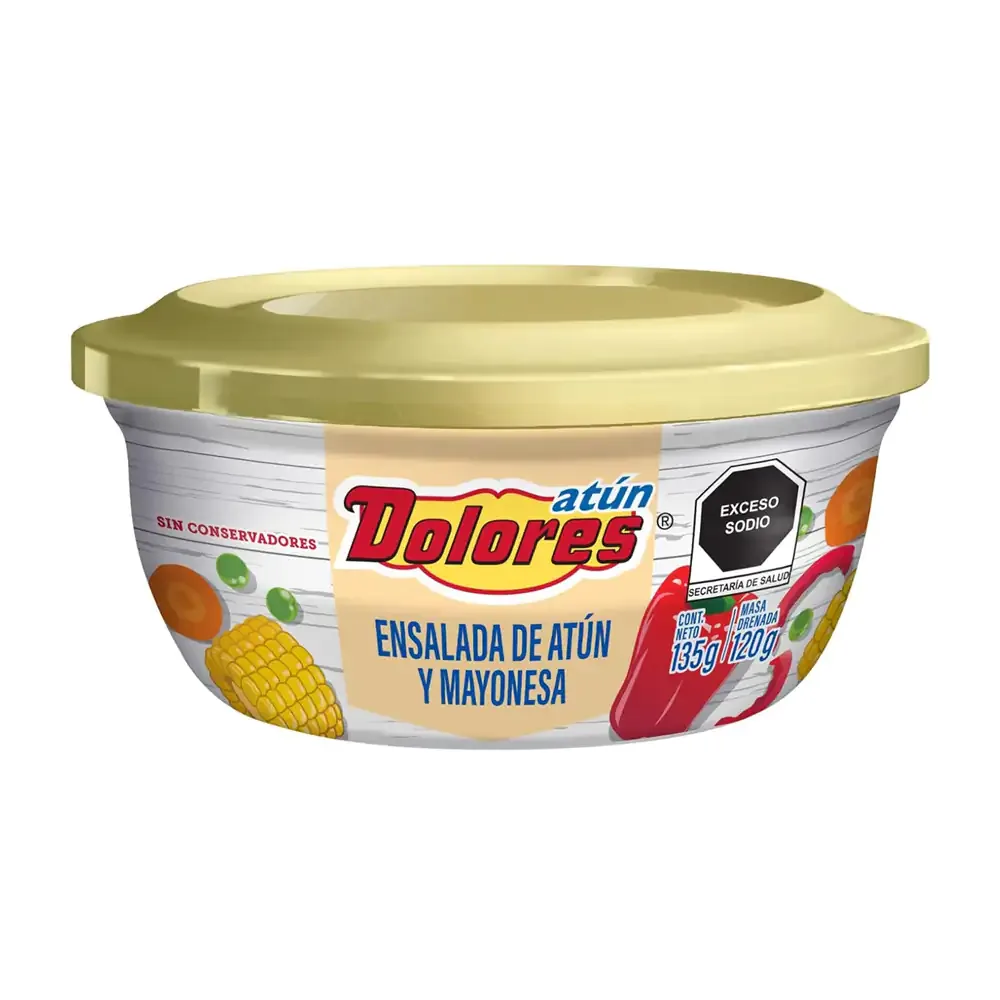 Atún dolores listo para comer, ensalada de atún con mayonesa, 135g / 402826
