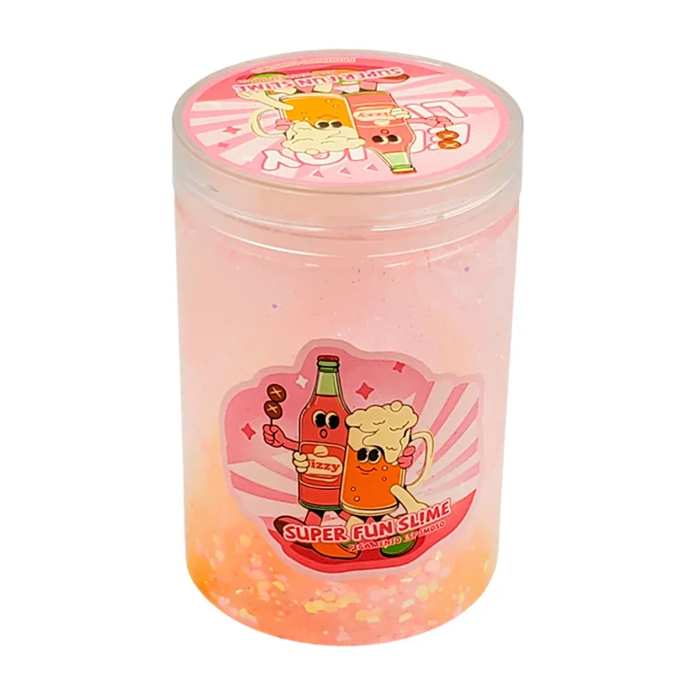 Bote de slime multicolor con brillantina, variedad de colores / super fun slime