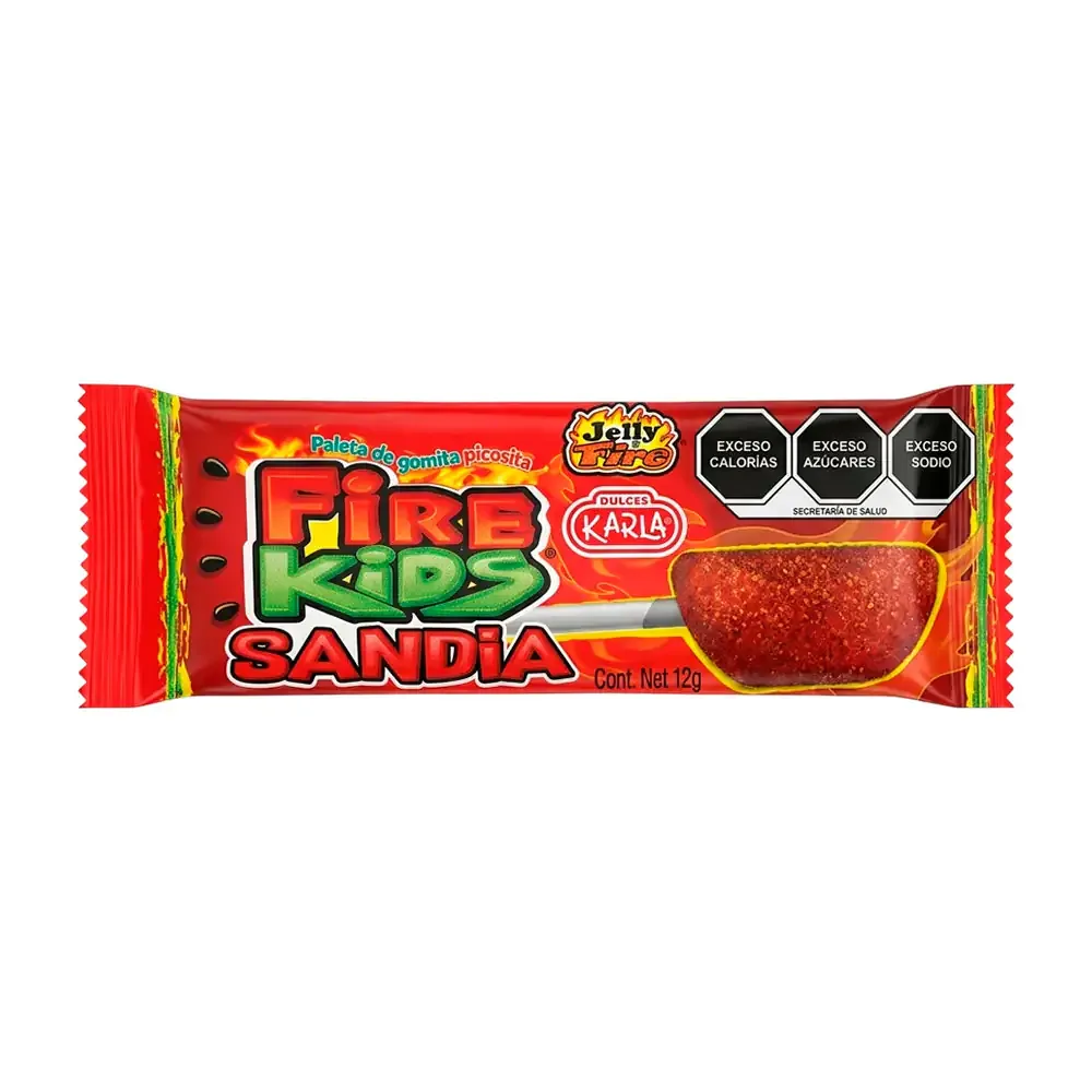 1pza Paleta de gomita picosita sabor sandia con chile, 13g