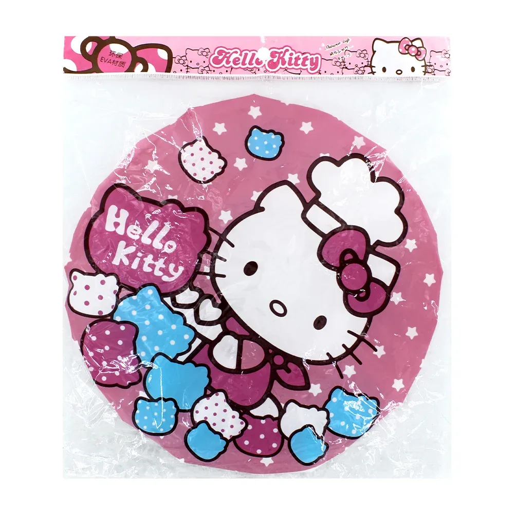 1pza Gorro de ducha impermeable con diseño de hello kitty, variedad de modelos / 096135