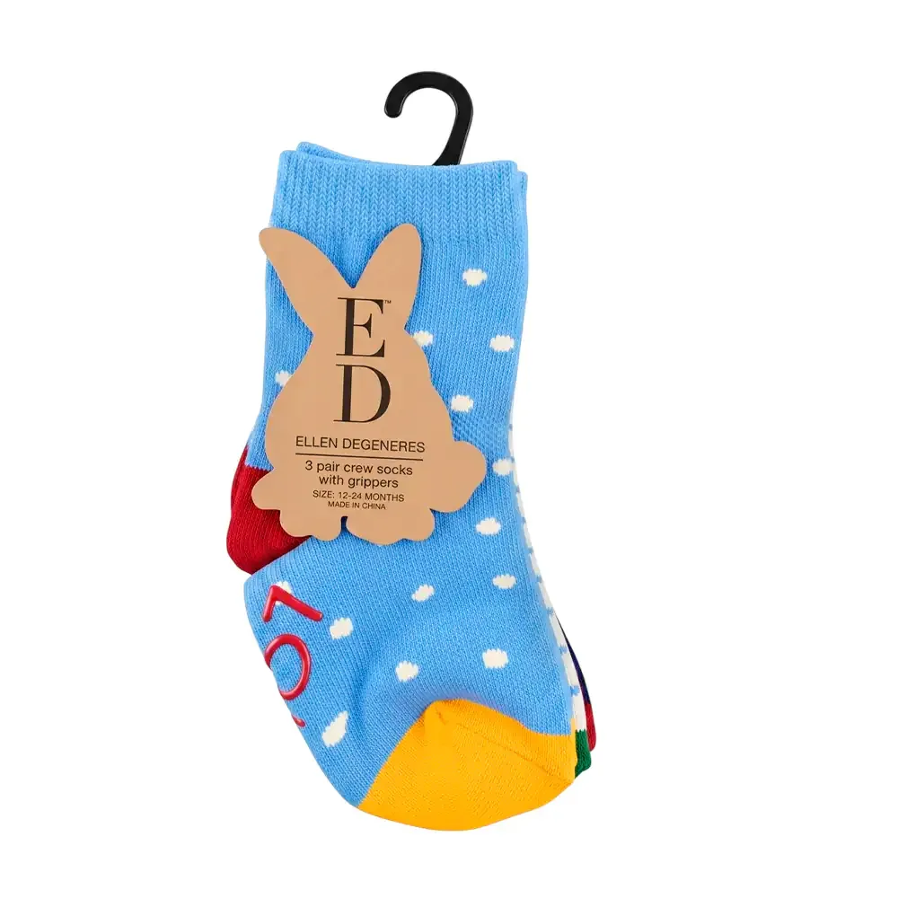 Paquete con 3 pares de calcetas / calcetines largos para niños, variedad
