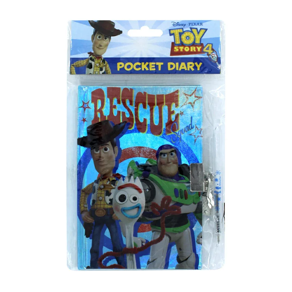 Diario holográfico con diseño de toy story / 45 hojas + candado y pluma dic39ts