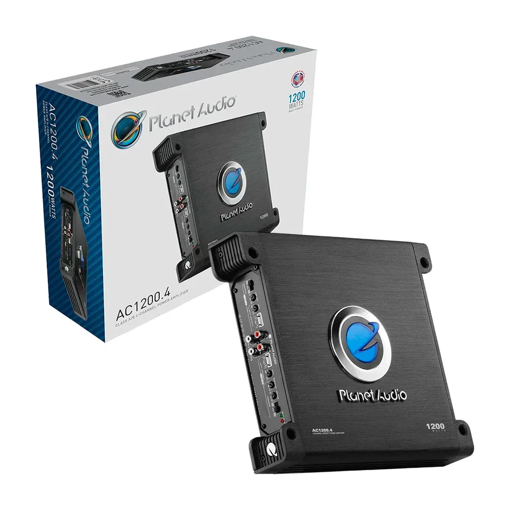 Amplificador panet audio, 4 canales, multiconectores, potencia 1200 / ac1200.4